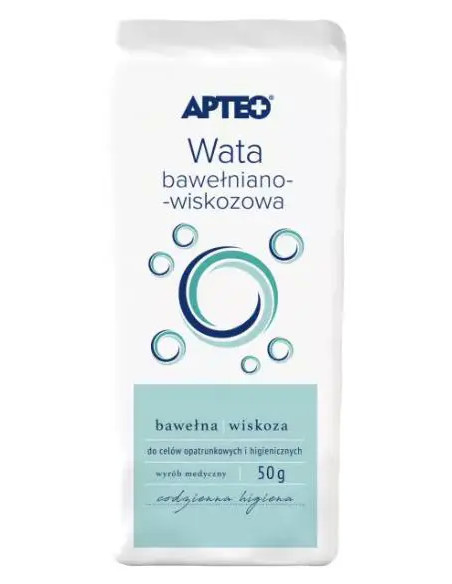 Wata opatrunkowa bawełniano-wiskozowa 50 g APTEO