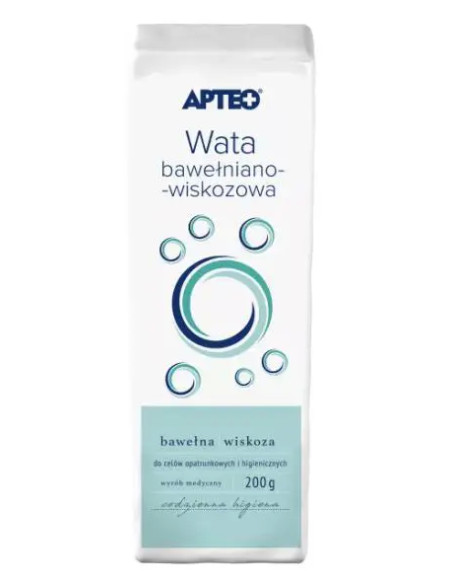Wata opatrunkowa bawełniano-wiskozowa 200 g APTEO