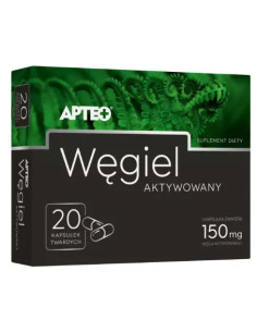 Węgiel aktywowany Apteo 20 kaps.