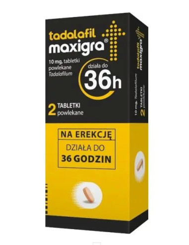 Tadalafil Maxigra 10 mg 2 tabletki