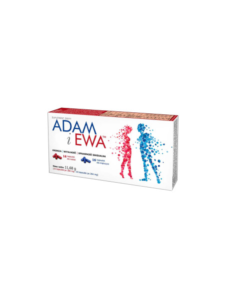 Adam i Ewa, suplement diety 16 kapsułek dla kobiet, 16 kapsułek dla mężczyzn