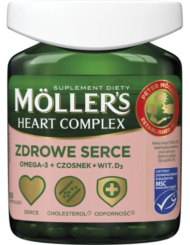 Mollers Heart Complex Zdrowe Serce 60 kapsułek