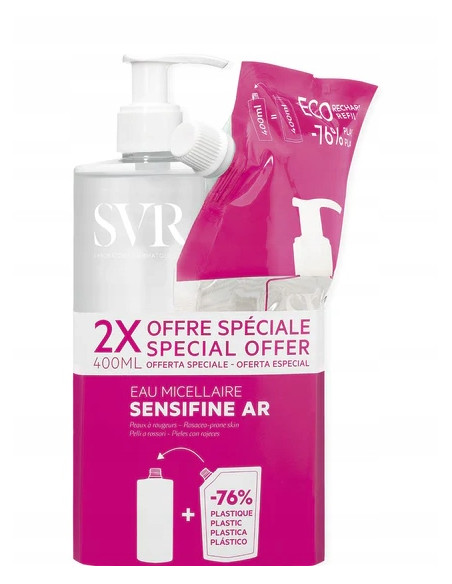 SVR Sensifine AR Eau micellaire zestaw 400ml + 400 ml