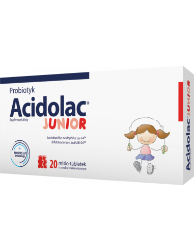 Acidolac Junior 20 misio-tabl. o smaku...