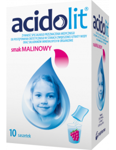 Acidolit o smaku malinowym 10 sasz.