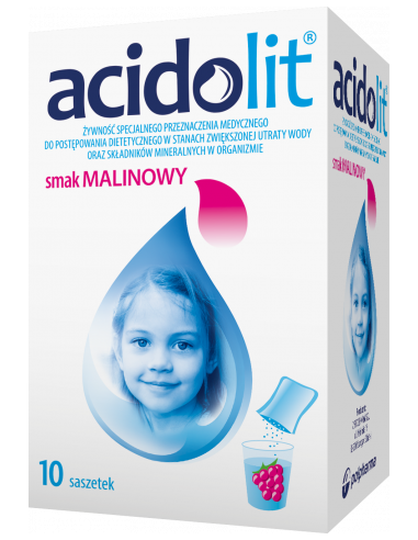 Acidolit o smaku malinowym 10 sasz.