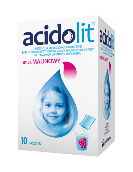 Acidolit o smaku malinowym 10 sasz.