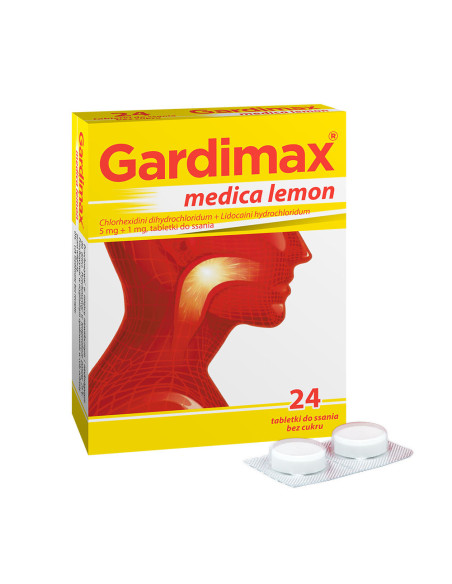 Gardimax Medica Lemon 24 tabletek do ssania