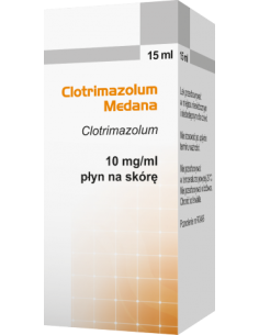 Clotrimazolum Medana płyn na skórę 0,01g/1 ml butelka 15 ml