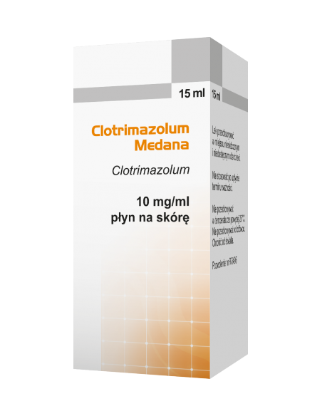Clotrimazolum Medana płyn na skórę 0,01g/1 ml butelka 15 ml
