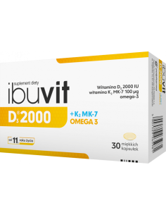 Ibuvit D3 2000 + K2 MK-7 Omega 3 30 kapsułek