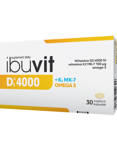 Ibuvit D3 4000 + K2 MK-7 Omega 3 30 kapsułek