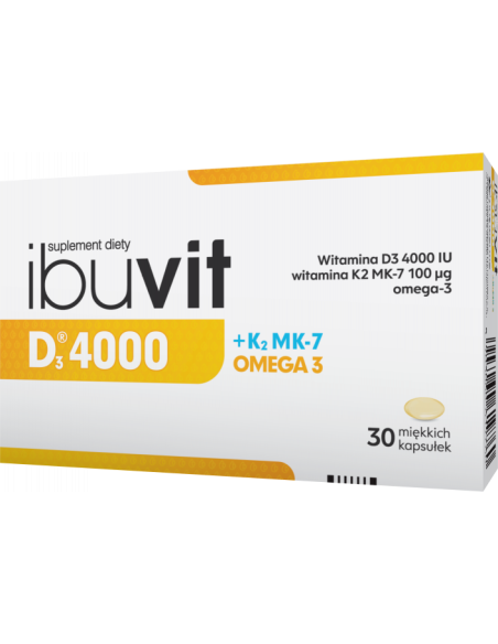 Ibuvit D3 4000 + K2 MK-7 Omega 3 30 kapsułek