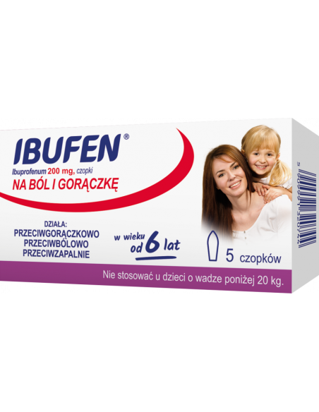 Ibufen 200 mg 5 czopków