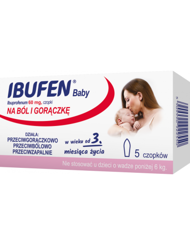 Ibufen Baby 60 mg 5 czopków