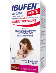 Ibufen Forte dla dzieci o smaku malinowym 100 ml