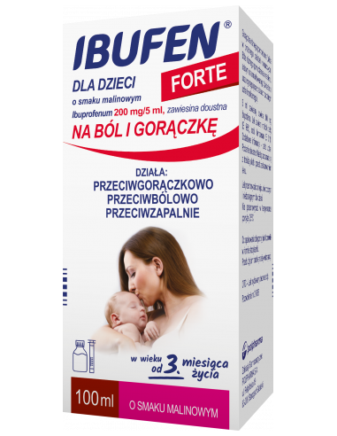 Ibufen Forte dla dzieci o smaku malinowym 100 ml