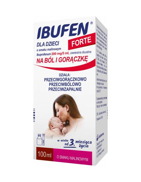 Ibufen Forte dla dzieci o smaku malinowym 100 ml