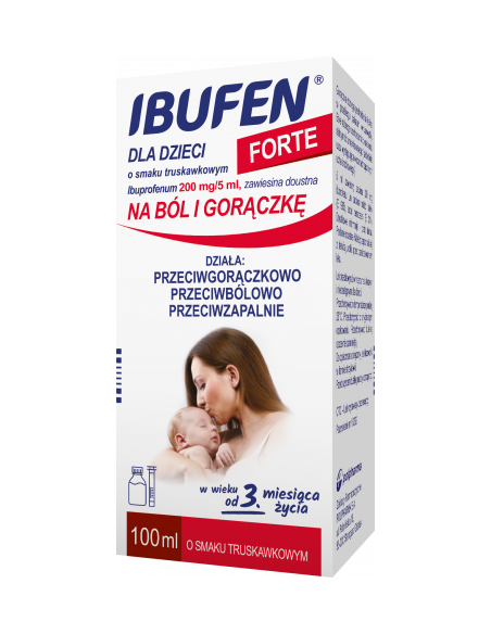 Ibufen Forte dla dzieci o smaku truskawkowym 100 ml