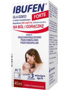 Ibufen Forte dla dzieci o smaku truskawkowym 40 ml