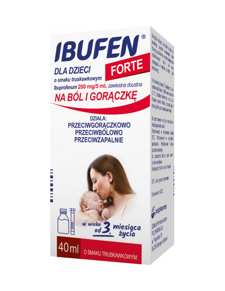 Ibufen Forte dla dzieci o smaku truskawkowym 40 ml