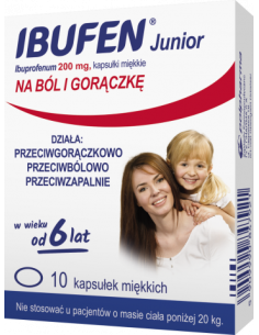 Ibufen Junior 200 mg 10 kapsułek