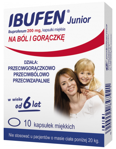 Ibufen Junior 200 mg 10 kapsułek