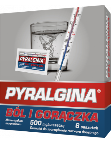 Pyralgina Ból i Gorączka 6 saszetek
