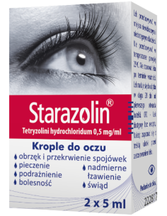 Starazolin 0,05 % krople 2 butelki x 5 ml