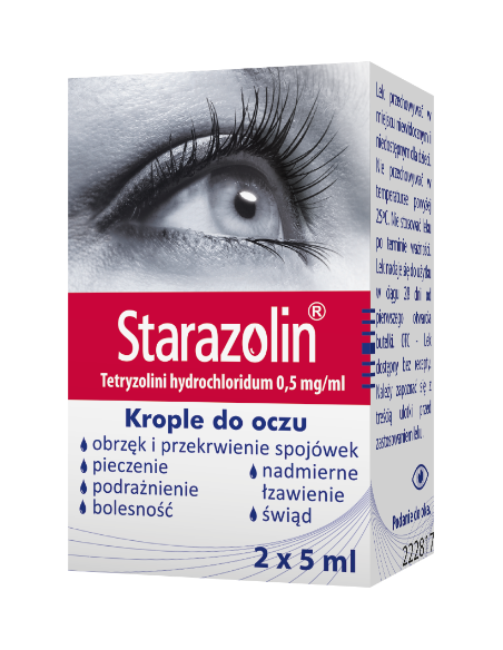Starazolin 0,05 % krople 2 butelki x 5 ml