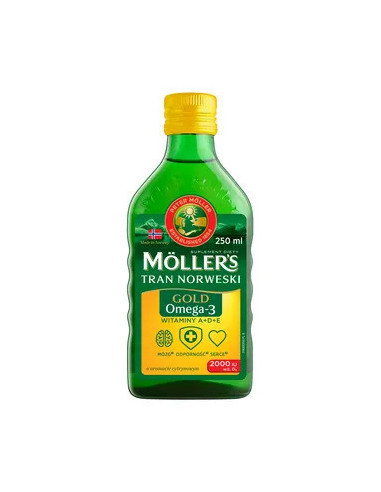 Mollers GOLD Tran Norweski cytrynowy 250 ml