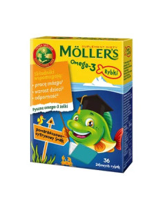Mollers Omega-3 Rybki o smaku pomarańczowo-cytrynowym 36...