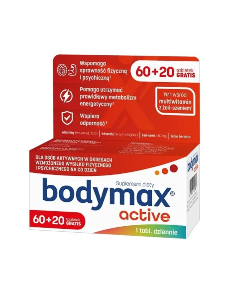 Bodymax Active 60 tabletek + 20 tabletek GRATIS