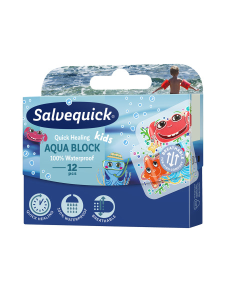 SALVEQUICK plastry Aqua Block Kids 12 sztuk