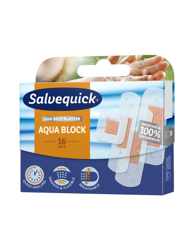 SALVEQUICK plastry Aqua Block 16 sztuk