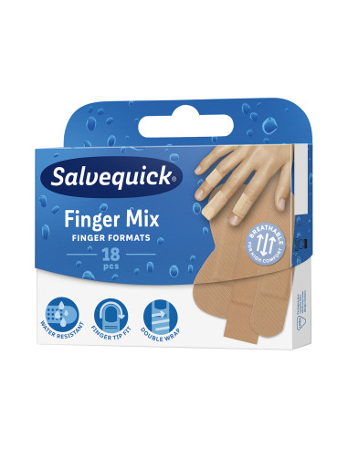 SALVEQUICK plastry Finger Mix 18 sztuk