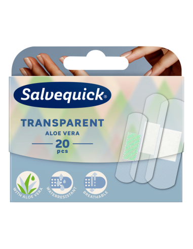 SALVEQUICK plastry Transparent Aloe Vera 20 sztuk