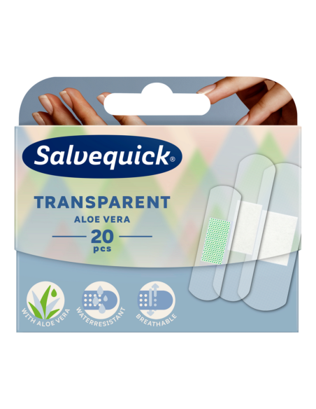 SALVEQUICK plastry Transparent Aloe Vera 20 sztuk