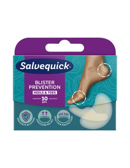 SALVEQUICK plastry Blister Prevention 10 sztuk (pięty, palce)