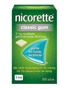 Nicorette Classic Gum 2 mg 105 sztuk