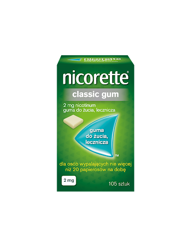 Nicorette Classic Gum 2 mg 105 sztuk