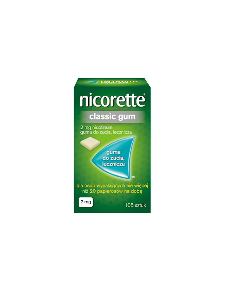 Nicorette Classic Gum 2 mg 105 sztuk