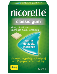 Nicorette Classic Gum 4 mg 105 sztuk