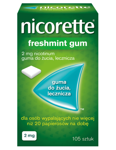 Nicorette FreshMint Gum 2 mg 105 sztuk