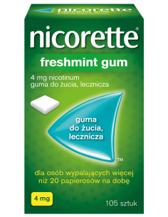 Nicorette FreshMint Gum 4 mg 105 sztuk