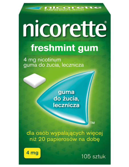 Nicorette FreshMint Gum 4 mg 105 sztuk