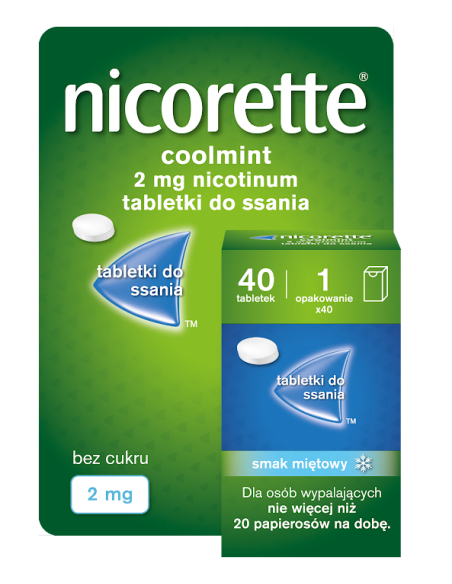Nicorette Coolmint 2 mg 40 tabletek