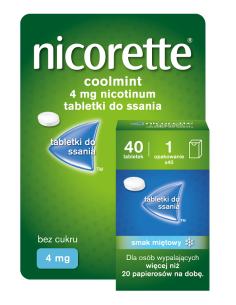 Nicorette Coolmint 4 mg 40 tabletek