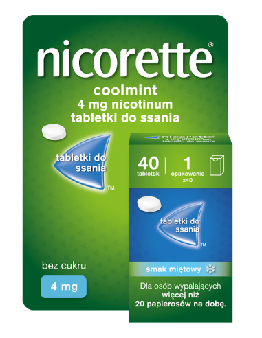 Nicorette Coolmint 4 mg 40 tabletek