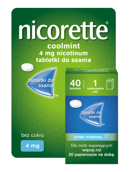Nicorette Coolmint 4 mg 40 tabletek